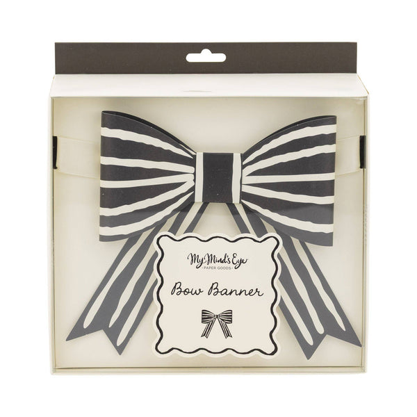 Black and White Bow Banner