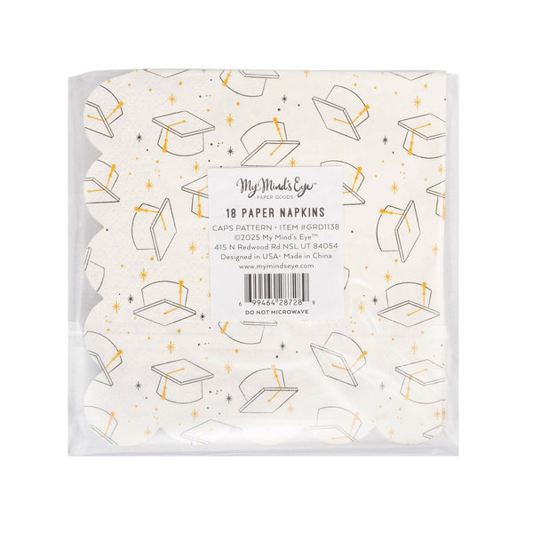 Grad Cap Cocktail Napkins, 18pk