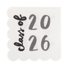 Foiled Class of 2026 Scallop Cocktail Napkins, 18pk