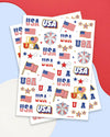 Stars & Stripes Patriotic Tats - 70ct