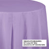 Luscious Lavender Round Plastic 82 inch Table Cover