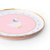 Petal Pink Sweet Goose Dessert Plates, 8pk