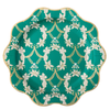 Emerald Green Rococo Dinner Plates, 8pk