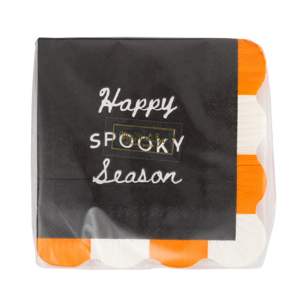 Happy Spooky Season Fringed Napkins, 24pk