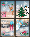 Winter Wonderland Christmas Window Clings, 6ct