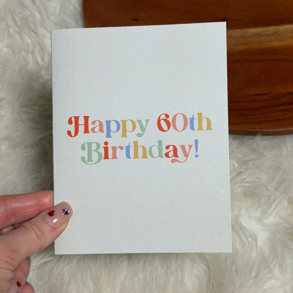 Happy 60th Birthday Milestone Greeting Card