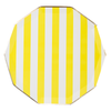 Soleil Yellow Cabana Signature Stripe Dinner Plates, 8pk