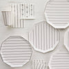 Silver Signature Stripe Cups, 8pk