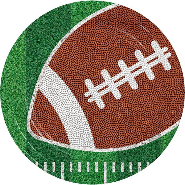 Football Party Dessert Plate, 8pk