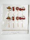 Fire Truck Cupcake Toppers, 8pk
