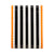 Orange and Black Striped Paper Table Runner
