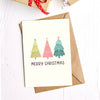 "Merry Christmas" Christmas TreesGreeting Card