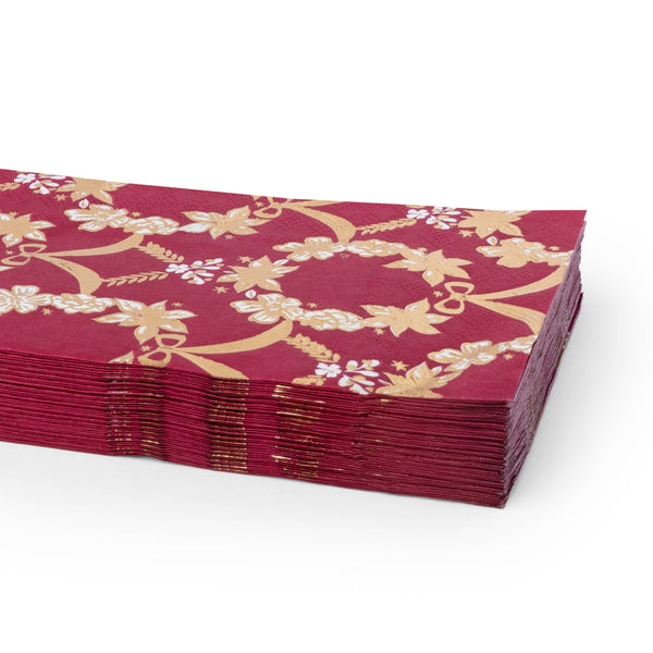 Pomegranate Red Rococo Dinner Napkins, 20pk
