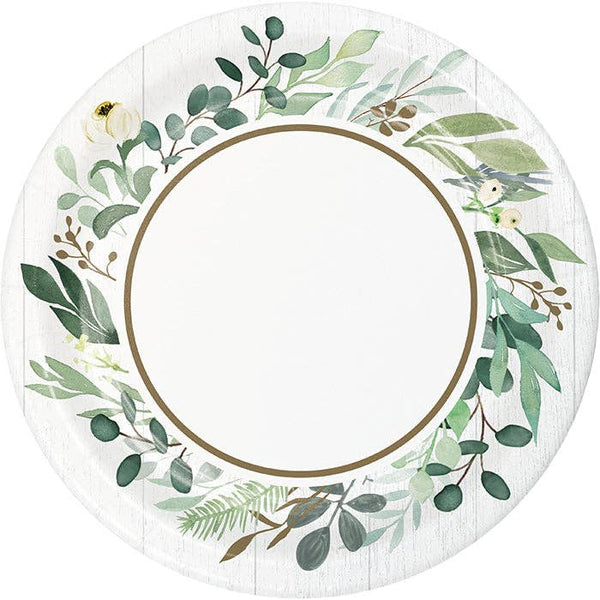 Eucalyptus Dessert Plates, 8pk