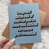 "Be proud of how far you've come" Graduation Text Greeting Card