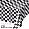 Black Check Plastic Tablecloth, 1pk