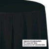 Black Velvet Round 82 inch Plastic Table Covers, 1/Pkg