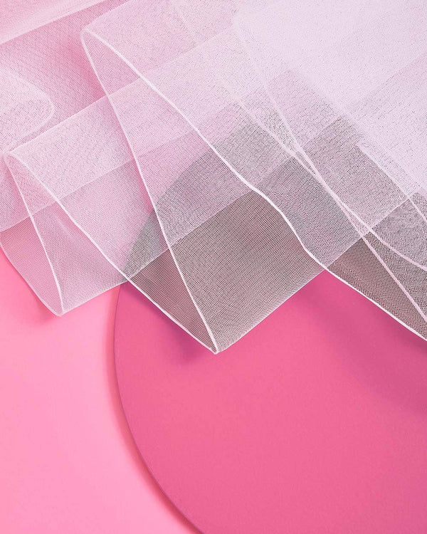 Bride White Flower Crown Veil