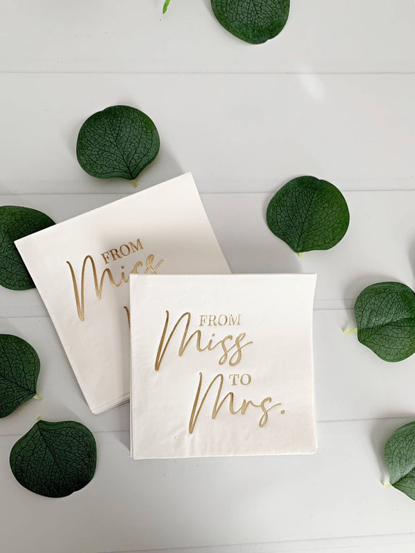Miss to Mrs Cocktail Napkins, 16pk