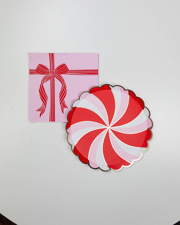 Red & Pink Present Dinner Napkins, 20pk