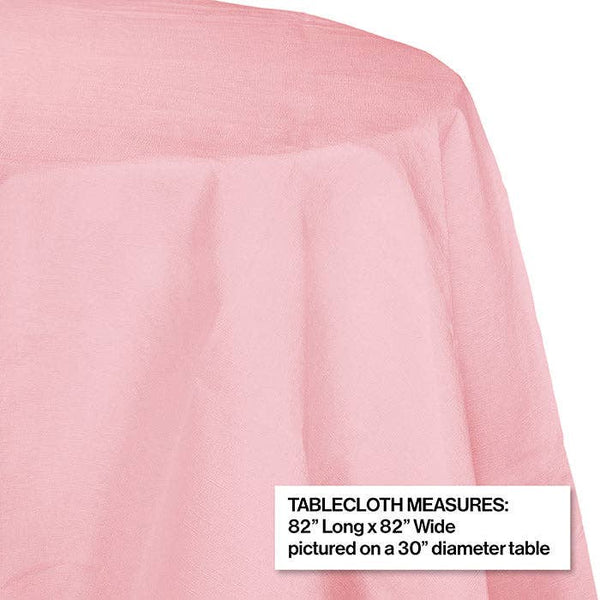 Classic Pink Round Paper 82 in Table Cover
