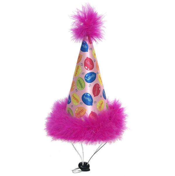 Pet Party Time Pink Party Hat with SnugFit®
