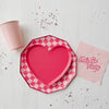 Pink Checkered Signature Dinner Plates, 8pk