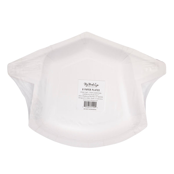 Pink Cap Shaped Plate, 8pk