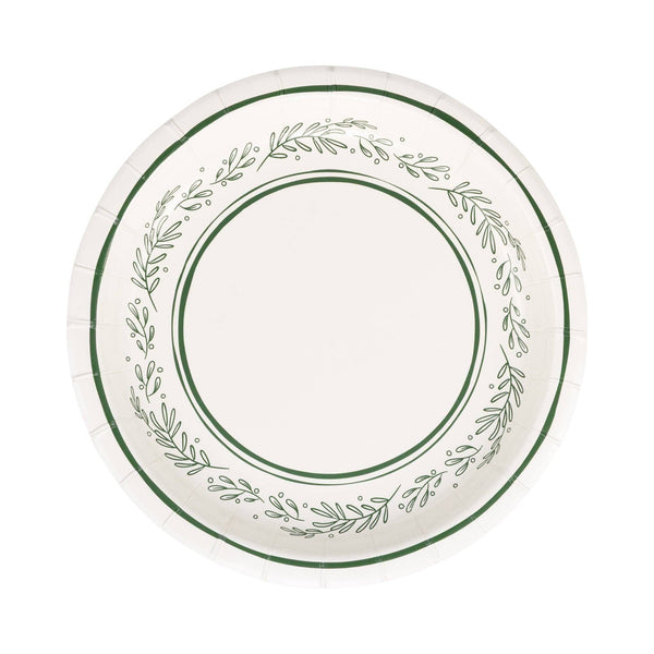 Green Bough Edge Plate- 8pk