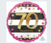 18” Birthday Milestone 70 Mylar balloon