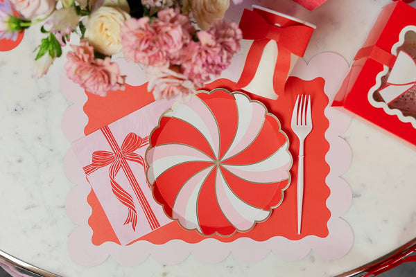 Red & Pink Present Dinner Napkins, 20pk
