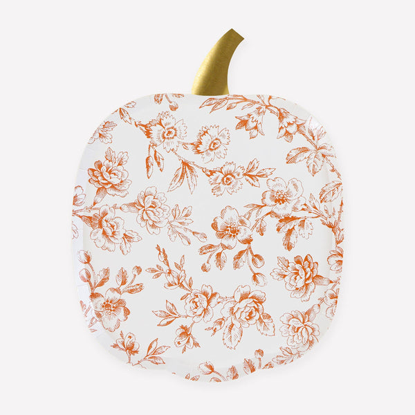 Toile Pumpkin Plates