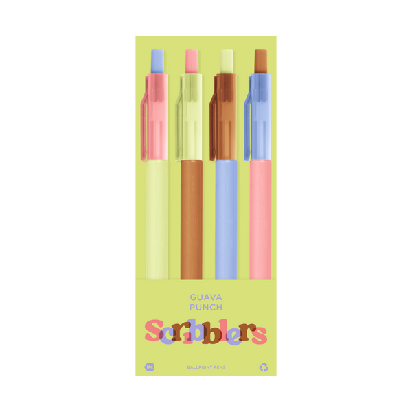 Sapori Scribbler Ballpoint Pen 4 Packs: 4 Options