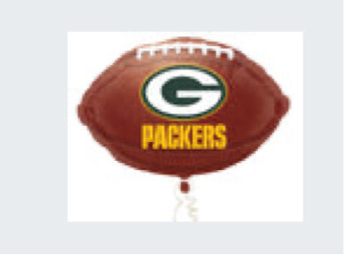 18” NFL Packers Football Mylar balloon