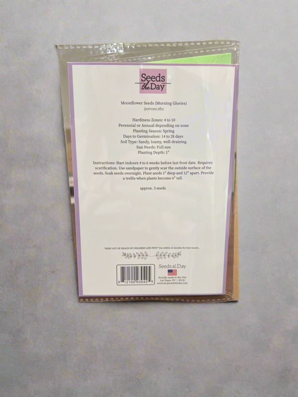 Greeting Card I love you to the moon and back - Moonflower Seeds