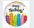 18” Happy Birthday Colorful Candles Mylar Balloon
