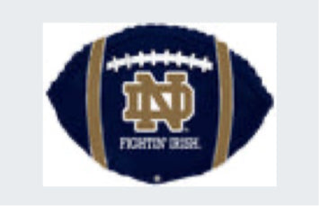 21” Notre Dame Football Mylar balloon