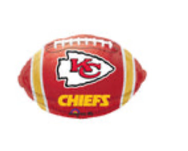 18” NFL Chiefs football Mylar balloon