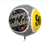 17” Birthday Milestone 90 Mylar balloon