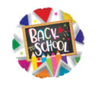 17” Back to school chalkboard Mylar balloon