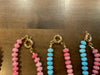 2S natural stone-precious glass mixed beaded necklace