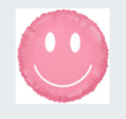 30” Smiley Pink Mylar Balloon