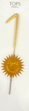 Big 8" Gold Number Sparkler Wands