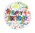 18” Happy Birthday Party Hat Mylar Balloon