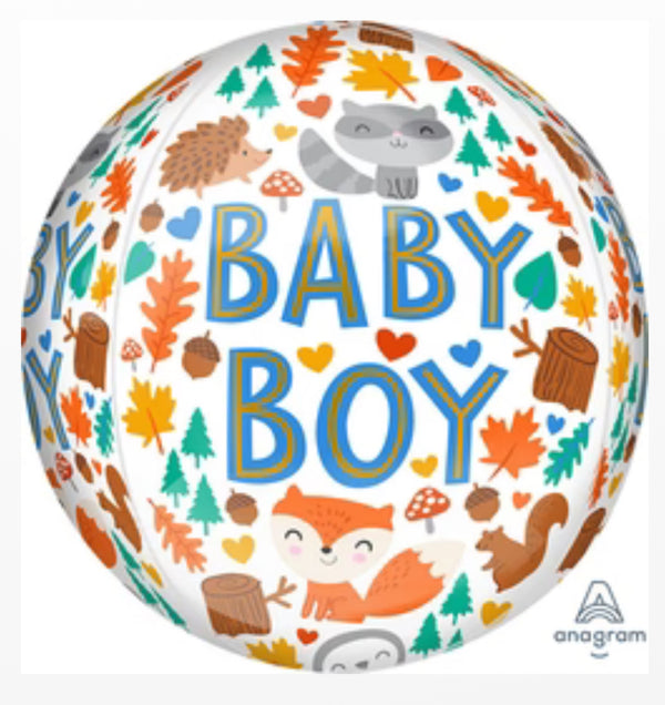 16” Baby Boy Forest Orbz Balloon