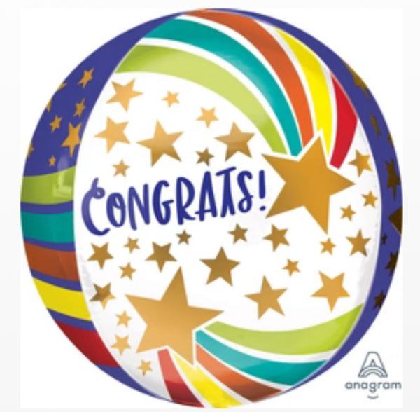 16” Congrats Star Orbz Balloon