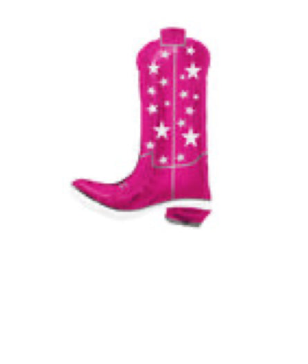 26” Cowgirl Boot Mylar Balloon