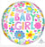 16” Baby Girl Flower Orbz Balloon
