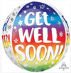 16” Get Well Rainbow Orbz Balloon