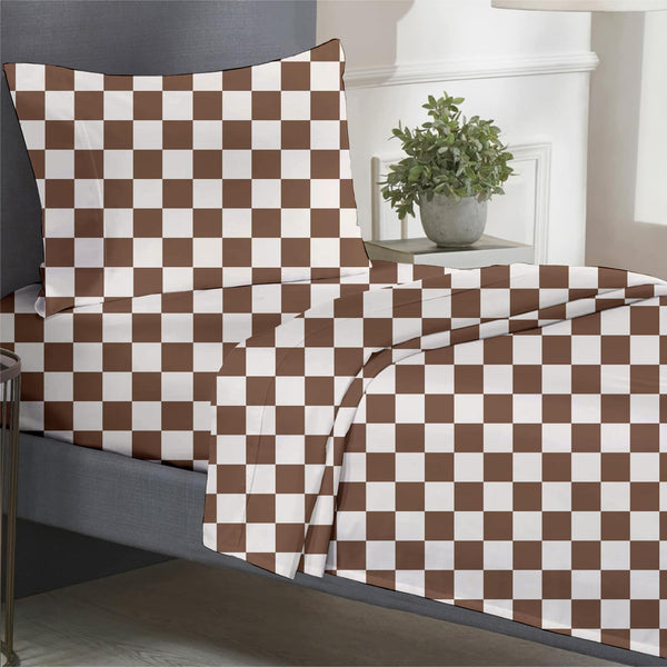 D&D Brown Check Twin/Full Sheet
